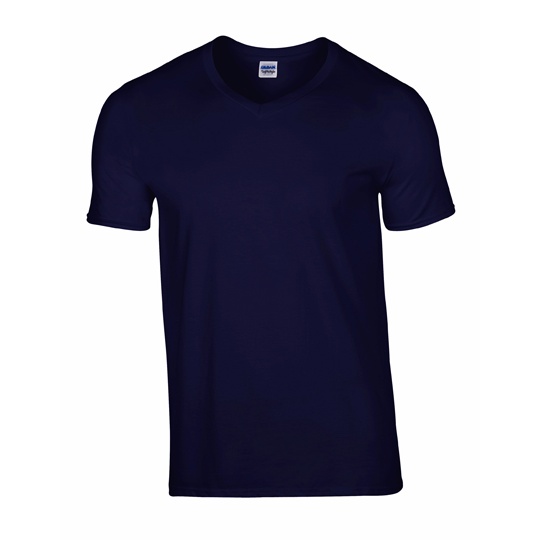 T-shirt Meski Klasyczny V-neck Bawelniany G64V00 - Navy