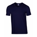 T-shirt Męski Klasyczny V-neck Bawełniany G64V00 - Navy