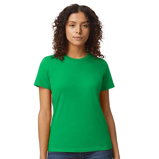 T-shirt Damski Slim Bawelniany G65000L - Irish Green
