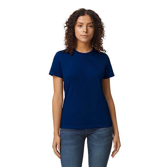T-shirt Damski Slim Bawelniany G65000L - Navy