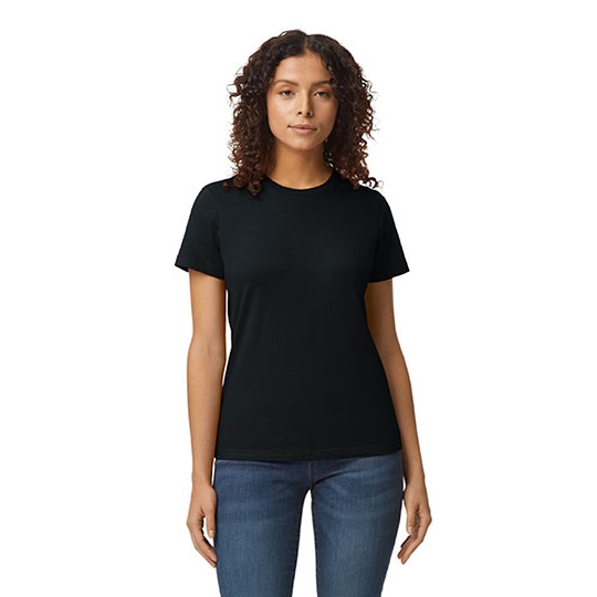 T-shirt Damski Slim Bawelniany G65000L - Pitch Black