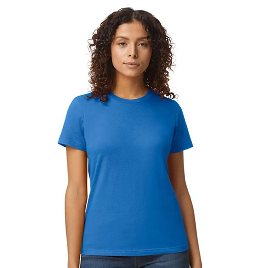 T-shirt Damski Slim Bawelniany G65000L - Royal