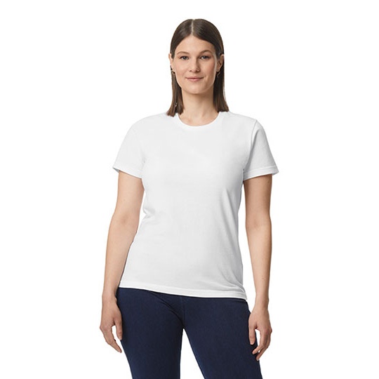 T-shirt Damski Slim Bawelniany G65000L - White