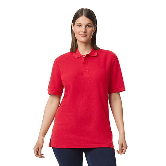 Koszulka Polo Unisex Klasyczna Bawelna Pika G85800 - Red