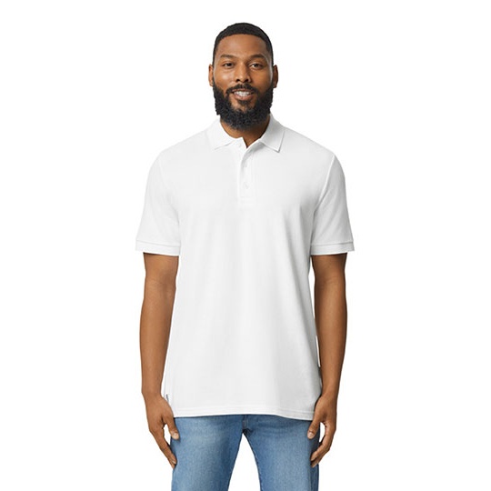 Koszulka Polo Unisex Klasyczna Bawelna Pika G85800 - White