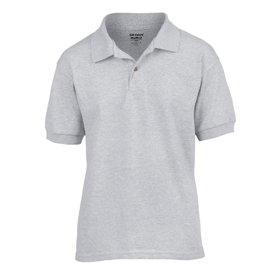 Polo Mlodziezowe Klasyczne DryBlend Odprowadzajace Wilgoc G8800K - Sport Grey (Heather)