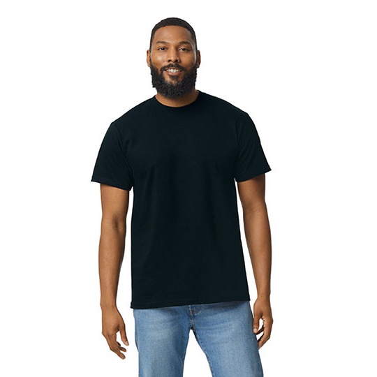 T-shirt Unisex Klasyczny Bawelna Ring-Spun GH000 - Black