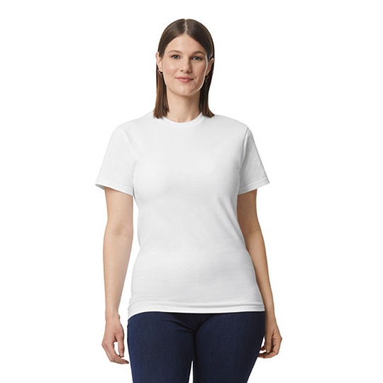 T-shirt Unisex Klasyczny Bawelna Ring-Spun GH000 - White