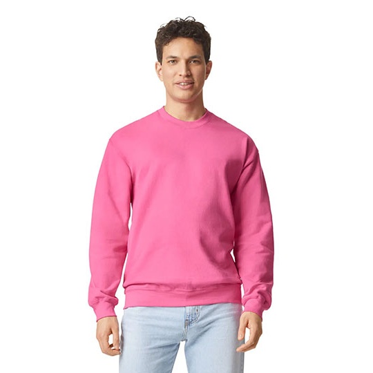 Bluza Klasyczna Unisex Bawelniana Szczotkowana GSF000 - Pink Lemonade