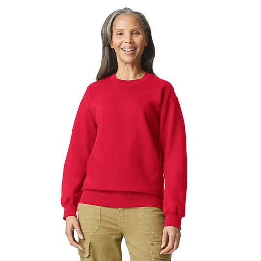 Bluza Klasyczna Unisex Bawelniana Szczotkowana GSF000 - Red
