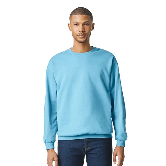 Bluza Klasyczna Unisex Bawelniana Szczotkowana GSF000 - Sky