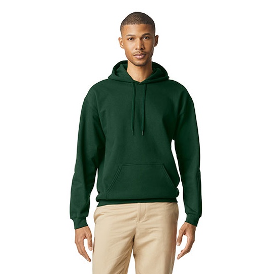 Bluza Klasyczna Bawelniana Szczotkowana Unisex GSF500 - Forest Green