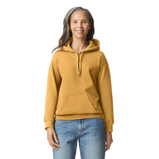 Bluza Klasyczna Bawelniana Szczotkowana Unisex GSF500 - Mustard