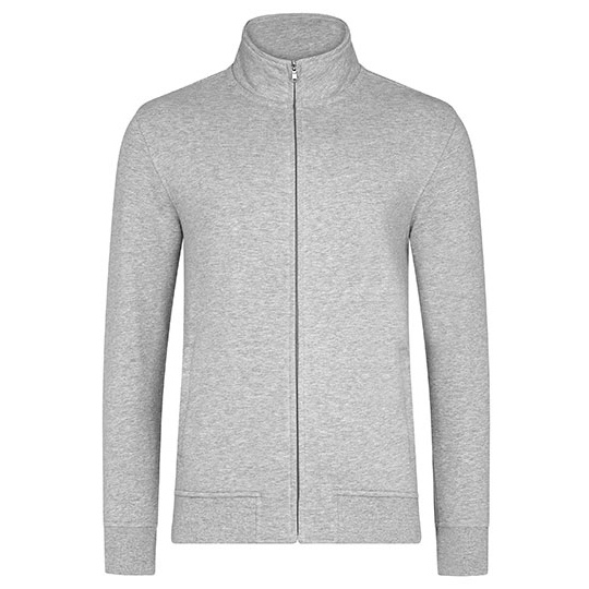 Bluza Rozpinana Klasyczna Bawelna Czesana HRM1001 - Grey Melange