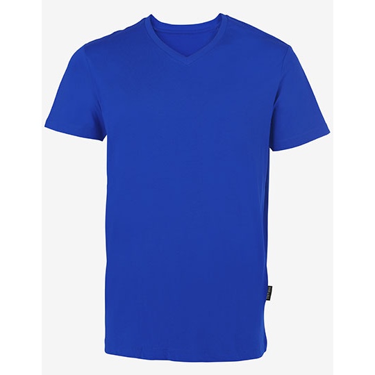 Koszulka Meska Slim Bawelna Organiczna Dekolt V HRM102 - Royal Blue