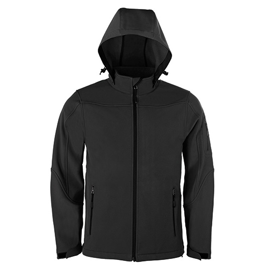 Kurtka Meska Softshell z Odpinanym Kapturem HRM1101 - Dark Grey