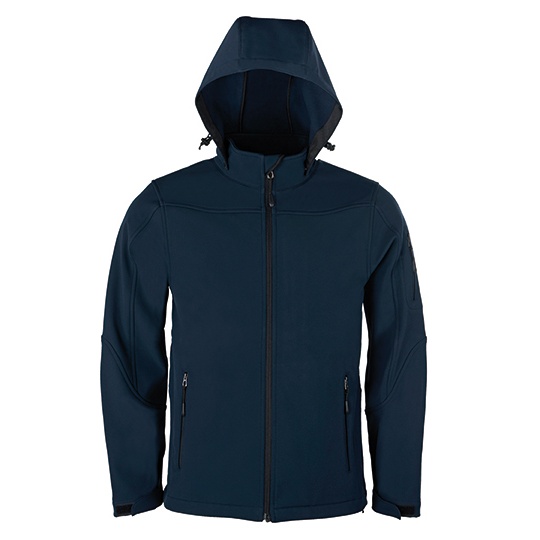 Kurtka Meska Softshell z Odpinanym Kapturem HRM1101 - Navy