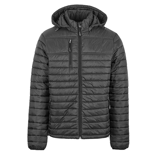 Meska pikowana kurtka z odpinanym kapturem HRM1401 - Black