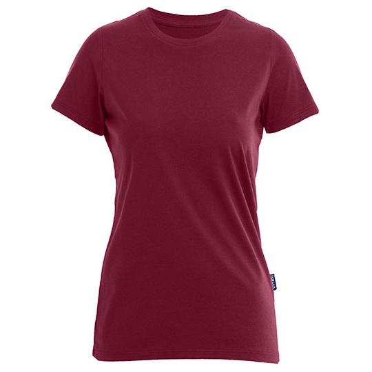 Damski T-shirt Slim Bawelna Organiczna HRM201 - Bordeaux