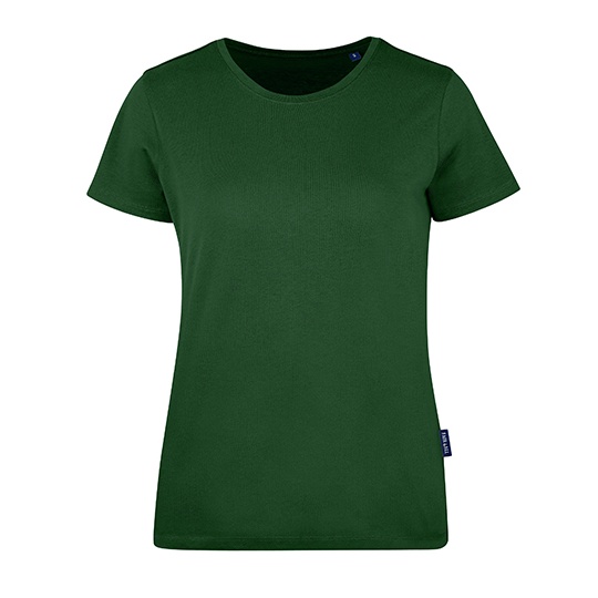 Damski T-shirt Slim Bawelna Organiczna HRM201 - Bottle Green