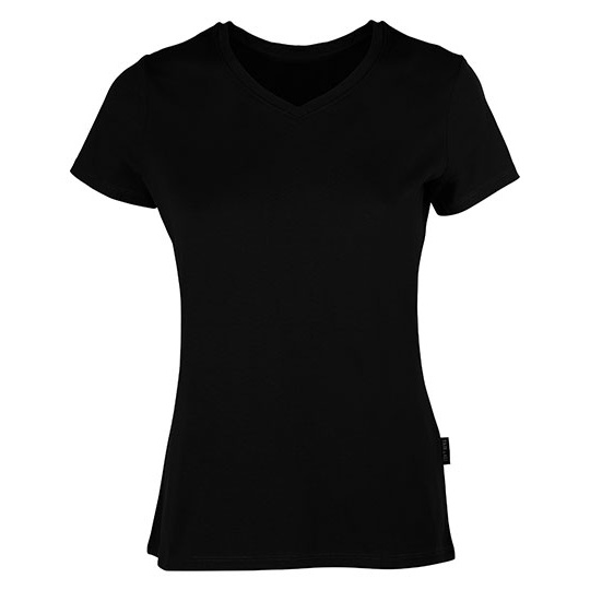 Damski T-shirt V-Neck HRM202 - Black