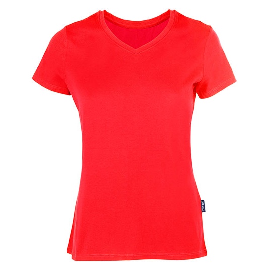Damski T-shirt V-Neck HRM202 - Red