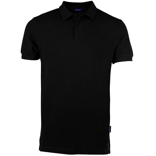 Polo Meskie Nowoczesny Fason Bawelniana Pika HRM501 - Black