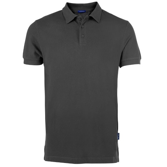 Polo Męskie Nowoczesny Fason Bawełniana Pika HRM501 - Dark Grey