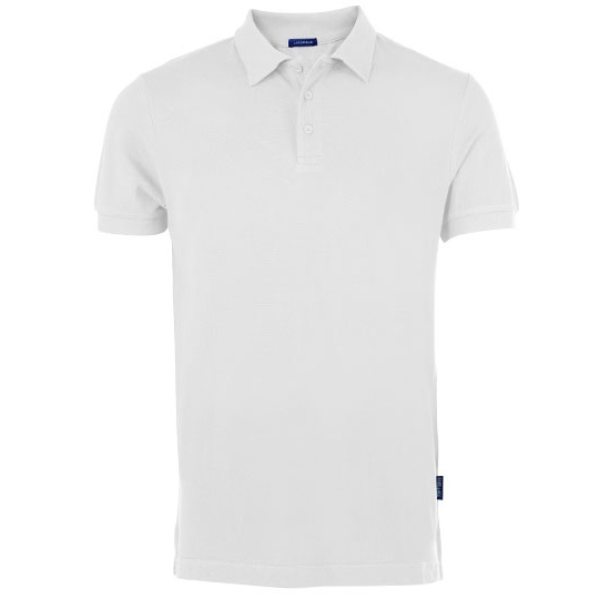 Polo Meskie Nowoczesny Fason Bawelniana Pika HRM501 - White