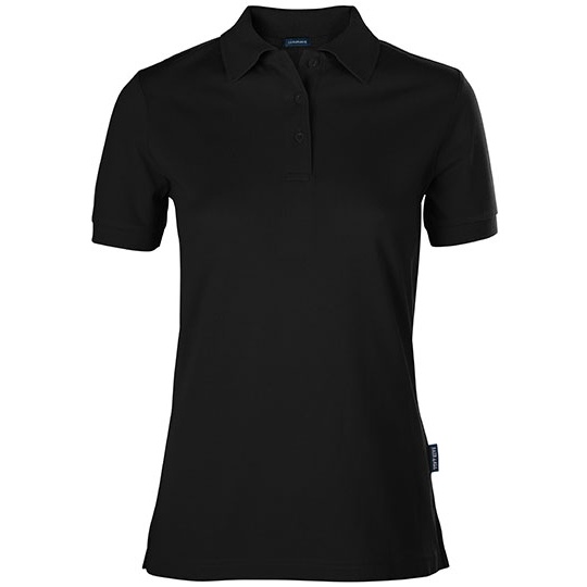 Polo Damskie Slim Bawełniana Pika HRM601 - Black