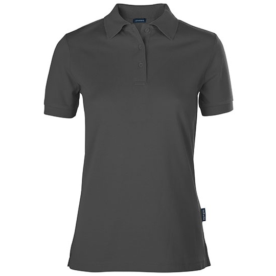 Polo Damskie Slim Bawełniana Pika HRM601 - Dark Grey