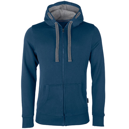 Bluza Meska Z Kapturem Miekka Mieszana HRM701 - Denim