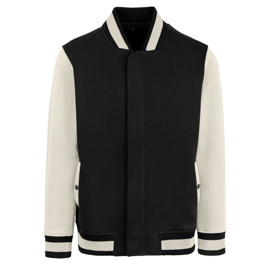Kurtka College Meska Bawelniana Poliestrowa HRM709 - Black & Off White
