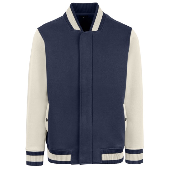 Kurtka College Meska Bawelniana Poliestrowa HRM709 - Navy & Off White