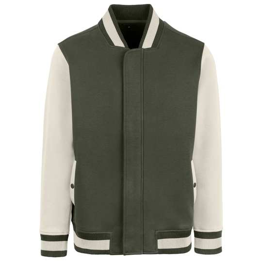 Kurtka College Meska Bawelniana Poliestrowa HRM709 - Olive & Stone