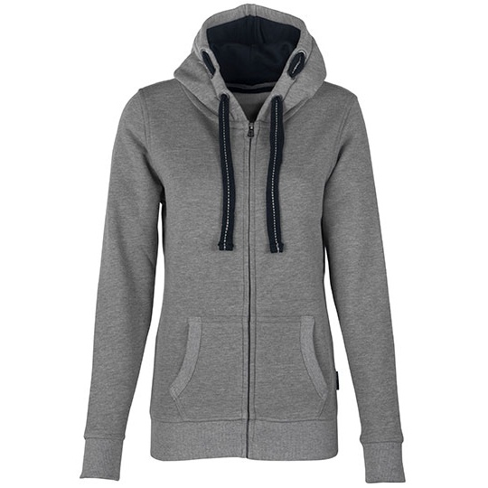 Bluza Damska Slim Bawelniana z Kapturem HRM801 - Grey Melange