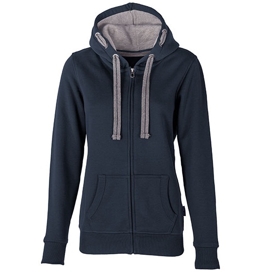 Bluza Damska Slim Bawelniana z Kapturem HRM801 - Navy