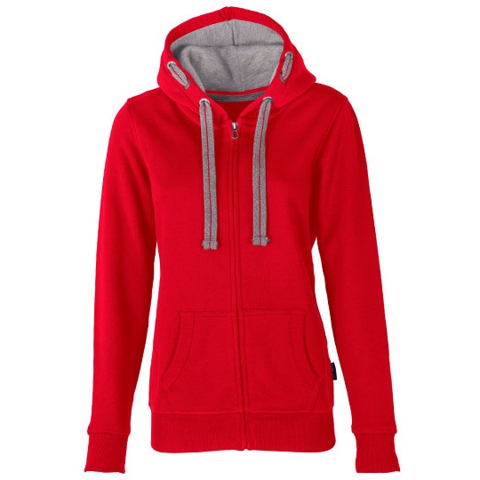 Bluza Damska Slim Bawełniana z Kapturem HRM801 - Red