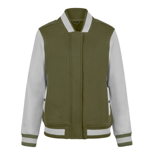 Damska klasyczna bluza college HRM809 - Olive & Stone