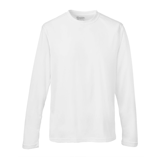 Koszulka Sportowa Dlugi Rekaw Odprowadzajaca Wilgoc Ochrona UV JC002 - Arctic White