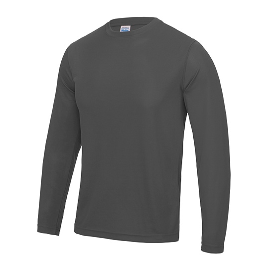Koszulka Sportowa Dlugi Rekaw Odprowadzajaca Wilgoc Ochrona UV JC002 - Charcoal (Solid)
