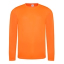 Koszulka Sportowa Długi Rękaw Odprowadzajaca Wilgoc Ochrona UV JC002 - Electric Orange