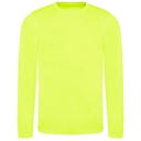Koszulka Sportowa Długi Rękaw Odprowadzajaca Wilgoc Ochrona UV JC002 - Electric Yellow