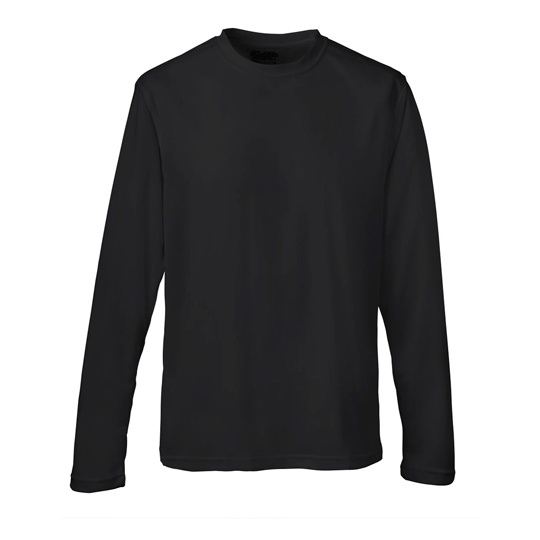 Koszulka Sportowa Dlugi Rekaw Odprowadzajaca Wilgoc Ochrona UV JC002 - Jet Black