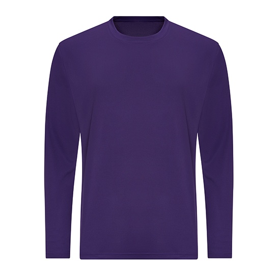 Koszulka Sportowa Dlugi Rekaw Odprowadzajaca Wilgoc Ochrona UV JC002 - Purple