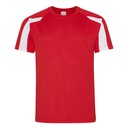 Koszulka Sportowa Klasyczna Poliester Odprowadzajaca Wilgoc JC003 - Fire Red & Arctic White