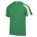 Koszulka Sportowa Klasyczna Poliester Odprowadzajaca Wilgoc JC003 - Kelly Green & Arctic White