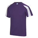Koszulka Sportowa Klasyczna Poliester Odprowadzajaca Wilgoc JC003 - Purple & Arctic White