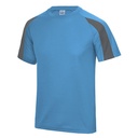 Koszulka Sportowa Klasyczna Poliester Odprowadzajaca Wilgoc JC003 - Sapphire Blue & Charcoal (Solid)