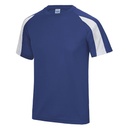 T-shirt Dziecięcy Sportowy Odprowadzajacy Wilgoc JC003J - Royal Blue & Arctic White